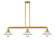 Halophane - 3 Light - 41 inch - Satin Gold - Stem Hung - Adjustable Island Light (3442|213-SG-G1)