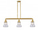 Bellmont - 3 Light - 39 inch - Satin Gold - Stem Hung - Island Light (3442|213-SG-G192)