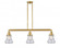 Bellmont - 3 Light - 39 inch - Satin Gold - Stem Hung - Island Light (3442|213-SG-G194)