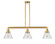 Cone - 3 Light - 40 inch - Satin Gold - Stem Hung - Adjustable Island Light (3442|213-SG-G44-LED)