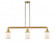 Bell - 3 Light - 38 inch - Satin Gold - Stem Hung - Adjustable Island Light (3442|213-SG-G51-LED)