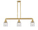 Bell - 3 Light - 38 inch - Satin Gold - Stem Hung - Adjustable Island Light (3442|213-SG-G52-LED)