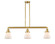 Cone - 3 Light - 39 inch - Satin Gold - Stem Hung - Adjustable Island Light (3442|213-SG-G61-LED)