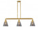Cone - 3 Light - 39 inch - Satin Gold - Stem Hung - Adjustable Island Light (3442|213-SG-G63-LED)