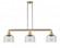 Bell - 3 Light - 41 inch - Satin Gold - Stem Hung - Adjustable Island Light (3442|213-SG-G74-LED)