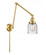 Bell - 1 Light - 8 inch - Satin Gold -Adjustable Swing Arm (3442|238-SG-G54)