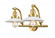Halophane - 2 Light - 18 inch - Satin Gold - Adjustable Bath Vanity Light (3442|515-2W-SG-G1-LED)
