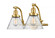 Cone - 2 Light - 18 inch - Satin Gold - Adjustable Bath Vanity Light (3442|515-2W-SG-G44)