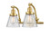 Cone - 2 Light - 18 inch - Satin Gold - Adjustable Bath Vanity Light (3442|515-2W-SG-G62-LED)