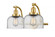 Bell - 2 Light - 18 inch - Satin Gold - Adjustable Bath Vanity Light (3442|515-2W-SG-G74)
