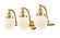 Beacon - 3 Light - 26 inch - Satin Gold - Adjustable Bath Vanity Light (3442|515-3W-SG-G201-6-LED)