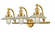 Halophane - 3 Light - 28 inch - Satin Gold - Adjustable Bath Vanity Light (3442|515-3W-SG-G2-LED)