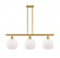 Athens - 3 Light - 36 inch - Satin Gold - Stem hung - Island Light (3442|516-3I-SG-G121)