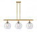Athens - 3 Light - 36 inch - Satin Gold - Stem hung - Island Light (3442|516-3I-SG-G124-LED)