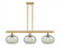Gorham - 3 Light - 36 inch - Satin Gold - Stem hung - Island Light (3442|516-3I-SG-G249-LED)