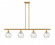 Athens Deco Swirl - 4 Light - 48 inch - Satin Gold - Cord hung - Island Light (3442|516-4I-SG-G1213-6-LED)