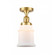 Canton - 1 Light - 6 inch - Satin Gold - Semi-Flush Mount (3442|517-1CH-SG-G181-LED)