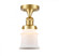 Canton - 1 Light - 6 inch - Satin Gold - Semi-Flush Mount (3442|517-1CH-SG-G181S-LED)