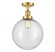 Beacon - 1 Light - 12 inch - Satin Gold - Semi-Flush Mount (3442|517-1CH-SG-G204-12)