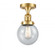Beacon - 1 Light - 6 inch - Satin Gold - Semi-Flush Mount (3442|517-1CH-SG-G204-6)