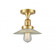 Halophane - 1 Light - 9 inch - Satin Gold - Semi-Flush Mount (3442|517-1CH-SG-G2-LED)