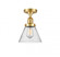 Cone - 1 Light - 8 inch - Satin Gold - Semi-Flush Mount (3442|517-1CH-SG-G44)