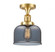 Bell - 1 Light - 8 inch - Satin Gold - Semi-Flush Mount (3442|517-1CH-SG-G73)