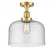 Bell - 1 Light - 12 inch - Satin Gold - Semi-Flush Mount (3442|517-1CH-SG-G74-L)