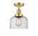 Bell - 1 Light - 8 inch - Satin Gold - Semi-Flush Mount (3442|517-1CH-SG-G74-LED)