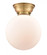 Beacon - 1 Light - 10 inch - Brushed Brass - Flush Mount (3442|623-1F-BB-G201-10-LED)