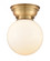 Beacon - 1 Light - 8 inch - Brushed Brass - Flush Mount (3442|623-1F-BB-G201-8)