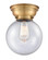 Beacon - 1 Light - 8 inch - Brushed Brass - Flush Mount (3442|623-1F-BB-G204-8-LED)