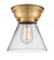 Cone - 1 Light - 8 inch - Brushed Brass - Flush Mount (3442|623-1F-BB-G42-LED)