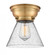 Cone - 1 Light - 8 inch - Brushed Brass - Flush Mount (3442|623-1F-BB-G44)