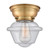 Oxford - 1 Light - 8 inch - Brushed Brass - Flush Mount (3442|623-1F-BB-G534-LED)