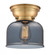Bell - 1 Light - 8 inch - Brushed Brass - Flush Mount (3442|623-1F-BB-G73-LED)