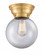 Beacon - 1 Light - 8 inch - Satin Gold - Flush Mount (3442|623-1F-SG-G202-8)