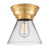 Cone - 1 Light - 8 inch - Satin Gold - Flush Mount (3442|623-1F-SG-G42-LED)