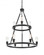 Saloon - 9 Light - 30 inch - Matte Black - Chain Hung - Chandelier (3442|8203-BK)