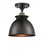 Adirondack - 1 Light - 8 inch - Black Antique Brass - Semi-Flush Mount (3442|516-1C-BAB-M14-BK)