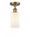 Clymer - 1 Light - 4 inch - Brushed Brass - Semi-Flush Mount (3442|516-1C-BB-G801)