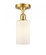 Clymer - 1 Light - 4 inch - Satin Gold - Semi-Flush Mount (3442|516-1C-SG-G801-LED)