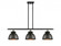 Adirondack - 3 Light - 36 inch - Black Antique Brass - Stem hung - Island Light (3442|516-3I-BAB-M14-BK-LED)