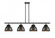 Adirondack - 4 Light - 48 inch - Black Antique Brass - Stem hung - Island Light (3442|516-4I-BAB-M14-BK)