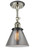 Cone - 1 Light - 8 inch - Polished Nickel - Semi-Flush Mount (3442|201FBP-PNBK-G43)