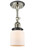 Bell - 1 Light - 5 inch - Polished Nickel - Semi-Flush Mount (3442|201FBP-PNBK-G51)