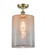 Cobbleskill - 1 Light - 9 inch - Antique Brass - Semi-Flush Mount (3442|516-1C-AB-G116-L)