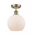 Athens - 1 Light - 8 inch - Antique Brass - Semi-Flush Mount (3442|516-1C-AB-G121)