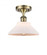 Orwell - 1 Light - 8 inch - Antique Brass - Semi-Flush Mount (3442|516-1C-AB-G131-LED)
