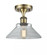Orwell - 1 Light - 8 inch - Antique Brass - Semi-Flush Mount (3442|516-1C-AB-G132-LED)